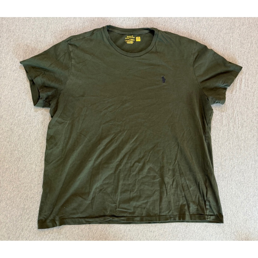 Polo Ralph Lauren Mens XL Olive Green Cotton Short Sleeve Pony Logo T-Shirt